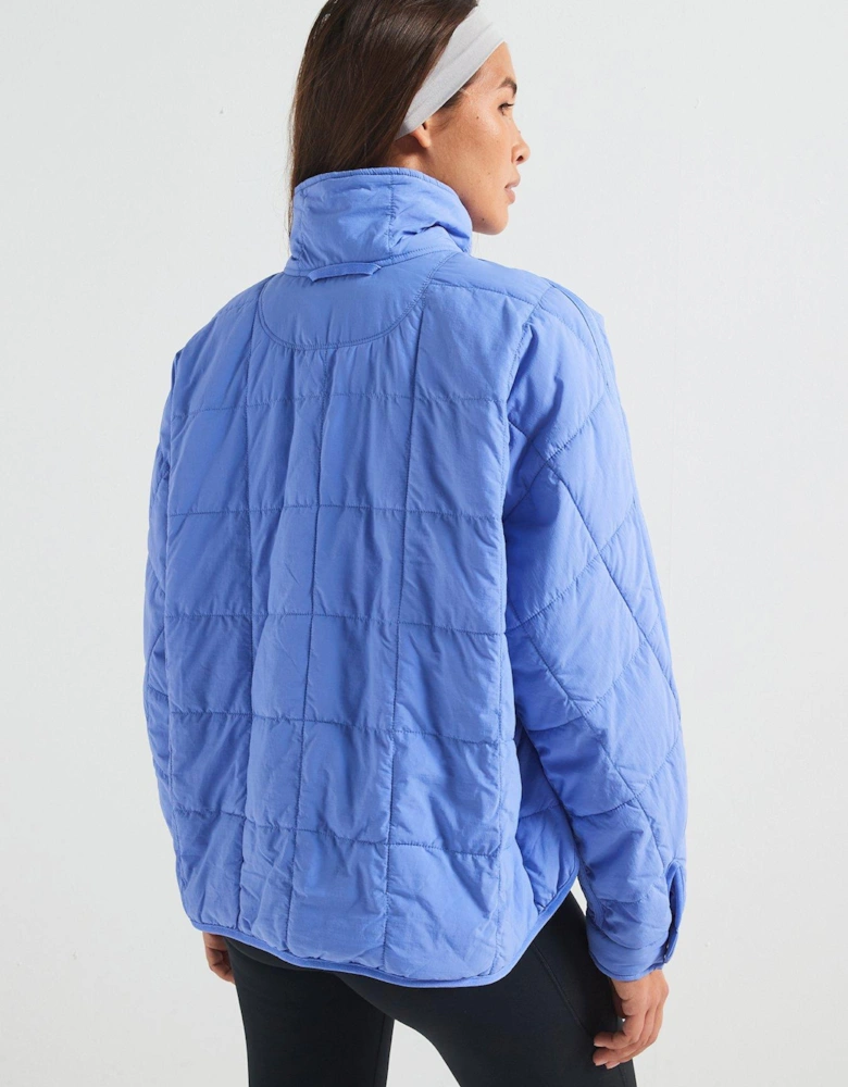 Womens Pippa Packable Puffer Jacket - Blueberry