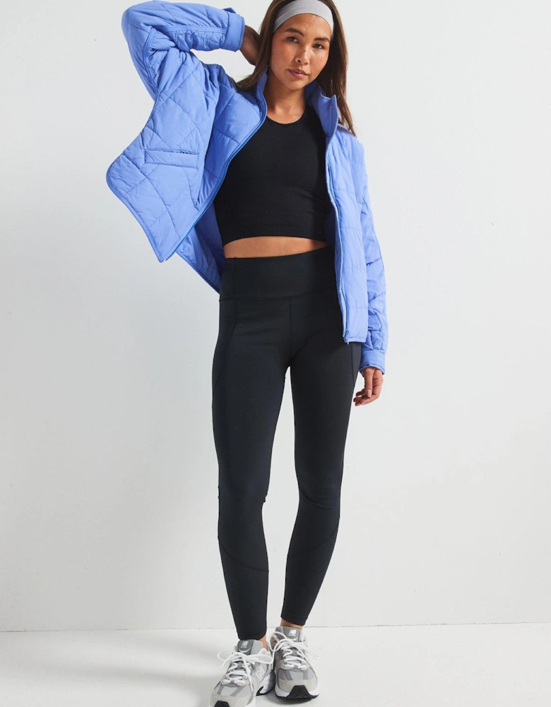 Womens Pippa Packable Puffer Jacket - Blueberry