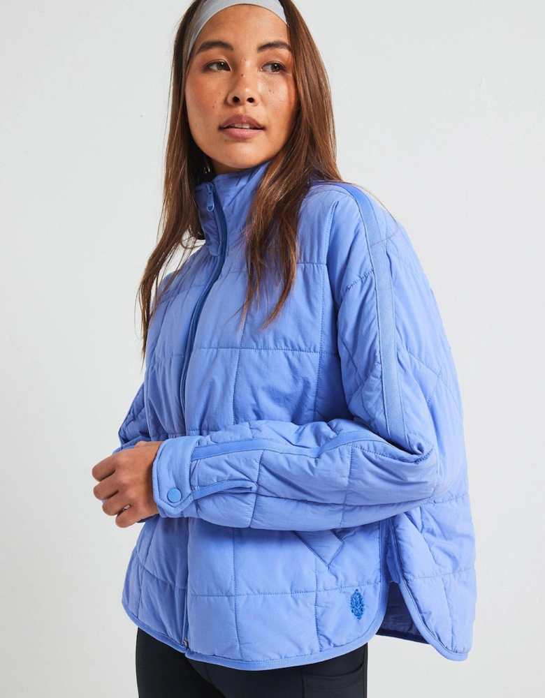 Womens Pippa Packable Puffer Jacket - Blueberry