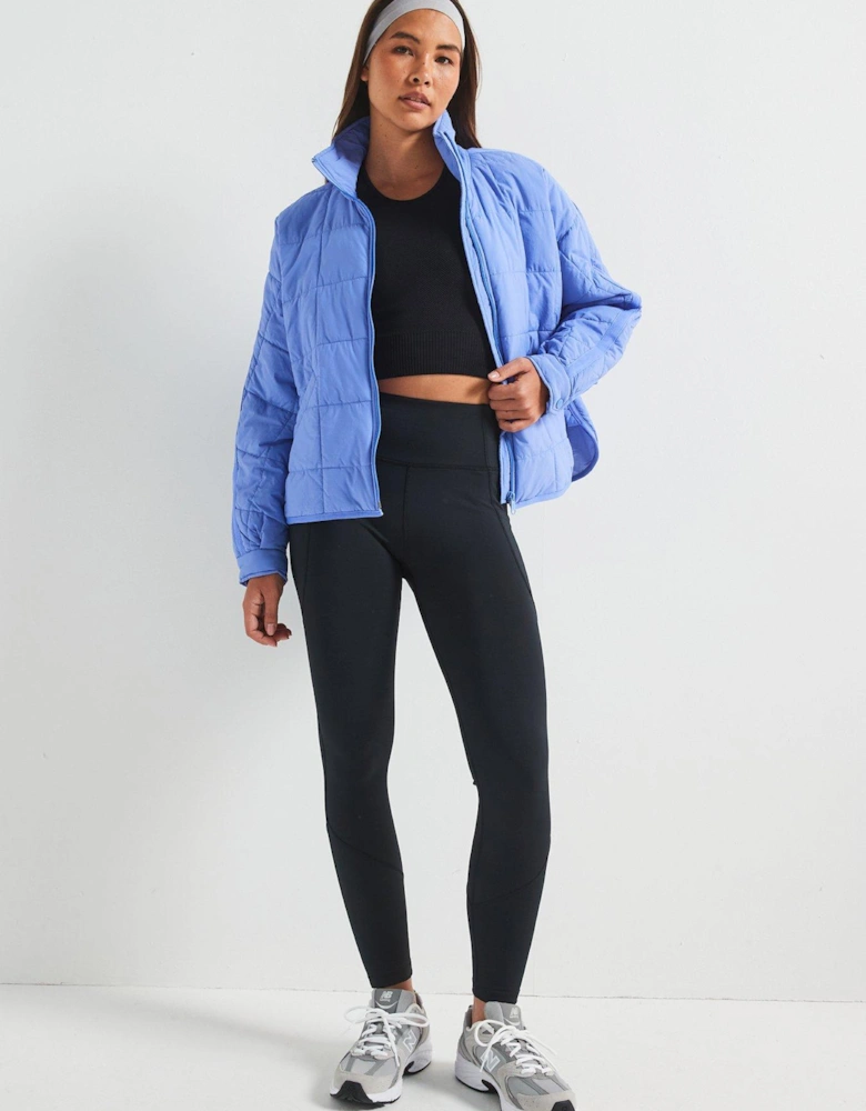 Womens Pippa Packable Puffer Jacket - Blueberry