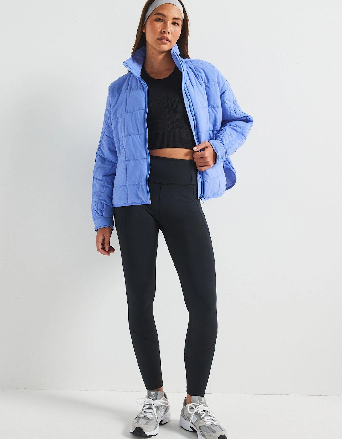 Womens Pippa Packable Puffer Jacket - Blueberry