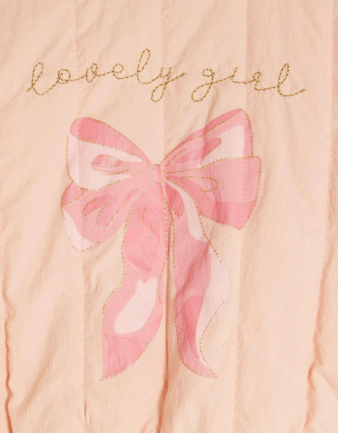 Baby Girls Bow Bomber Jacke - Pink