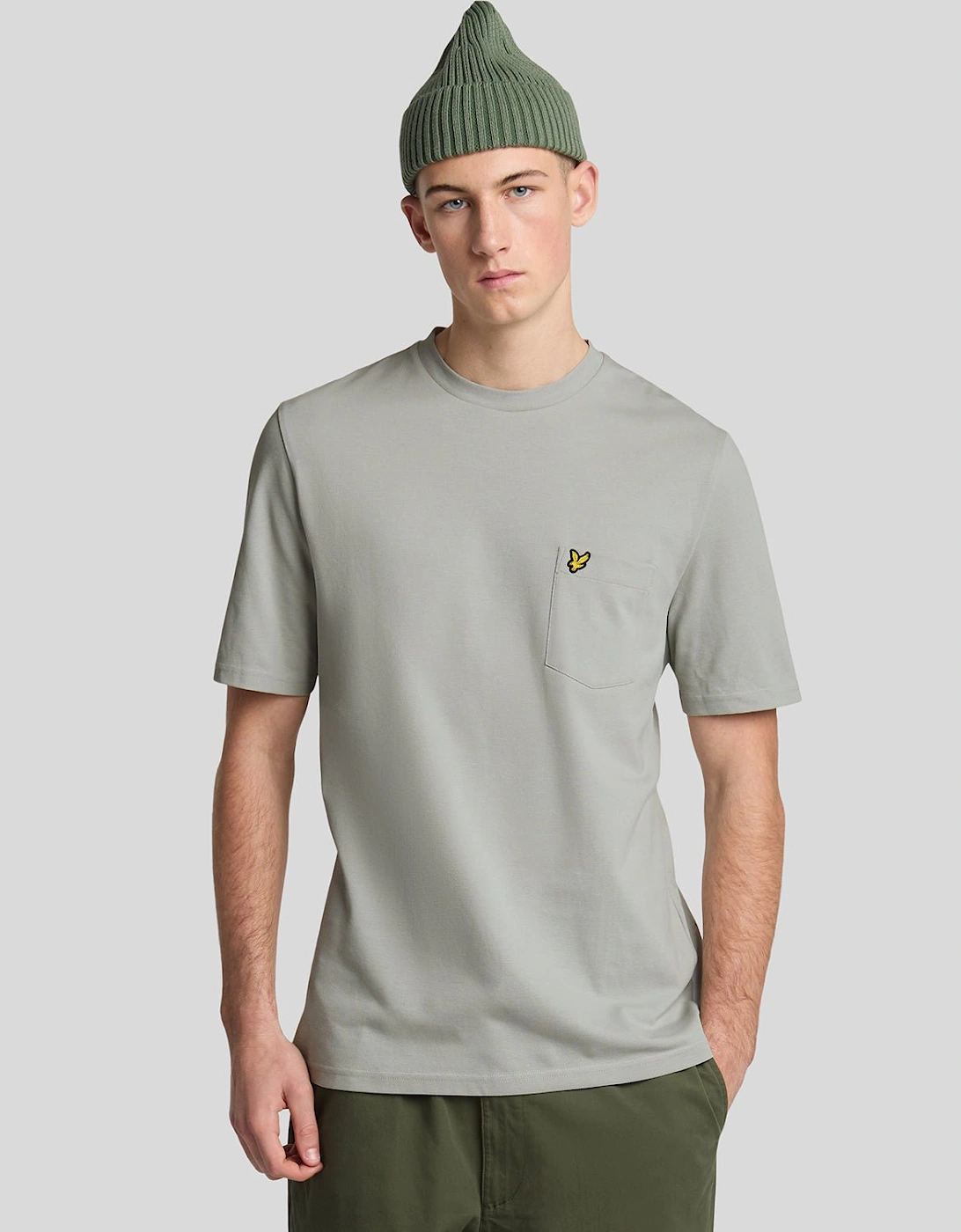 Lyle And Scott Men's Pique Pocket T-Shirt - Grey - Size: 34