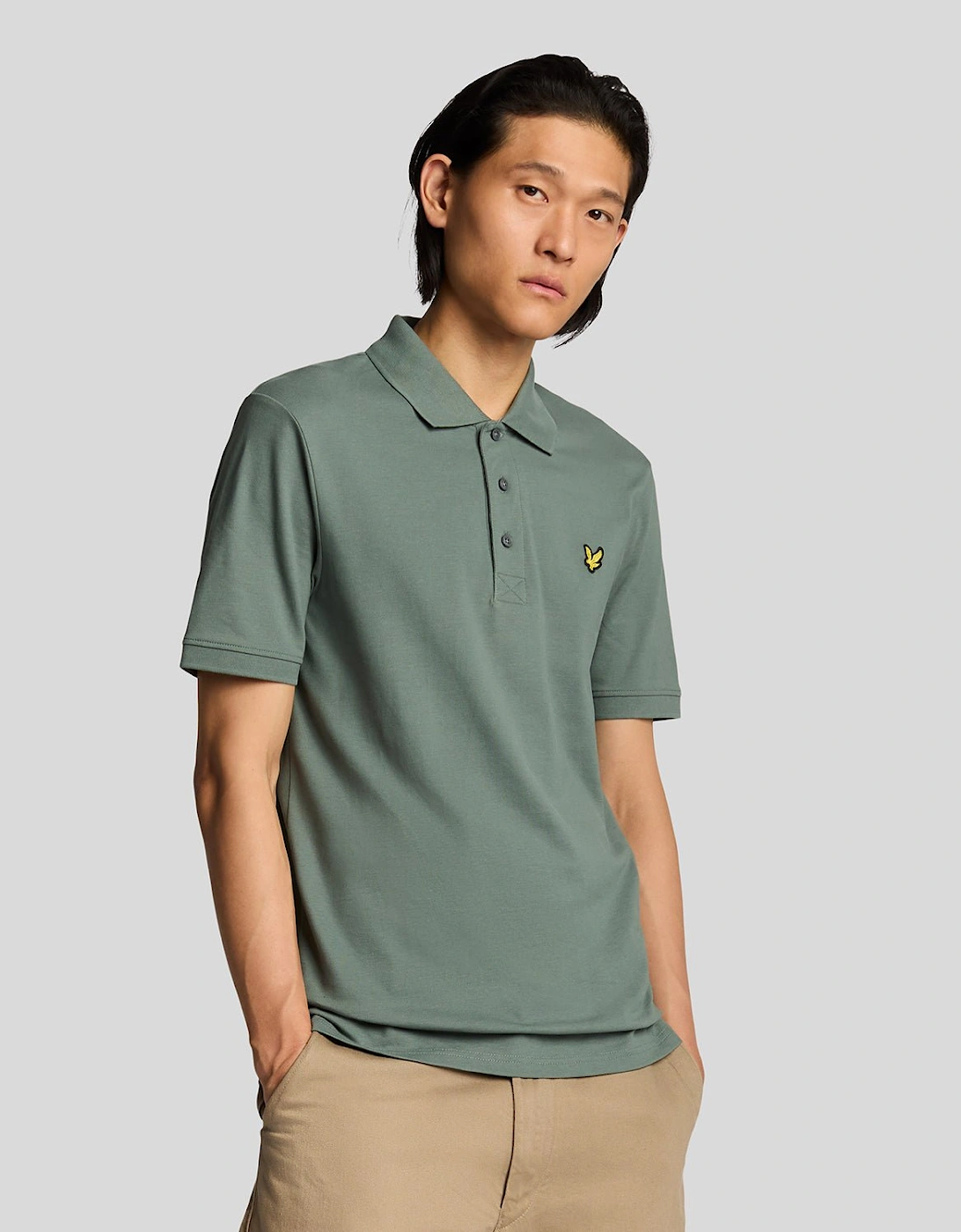 Lyle And Scott Men's Plain Polo Shirt - Tan - Size: Regular/34