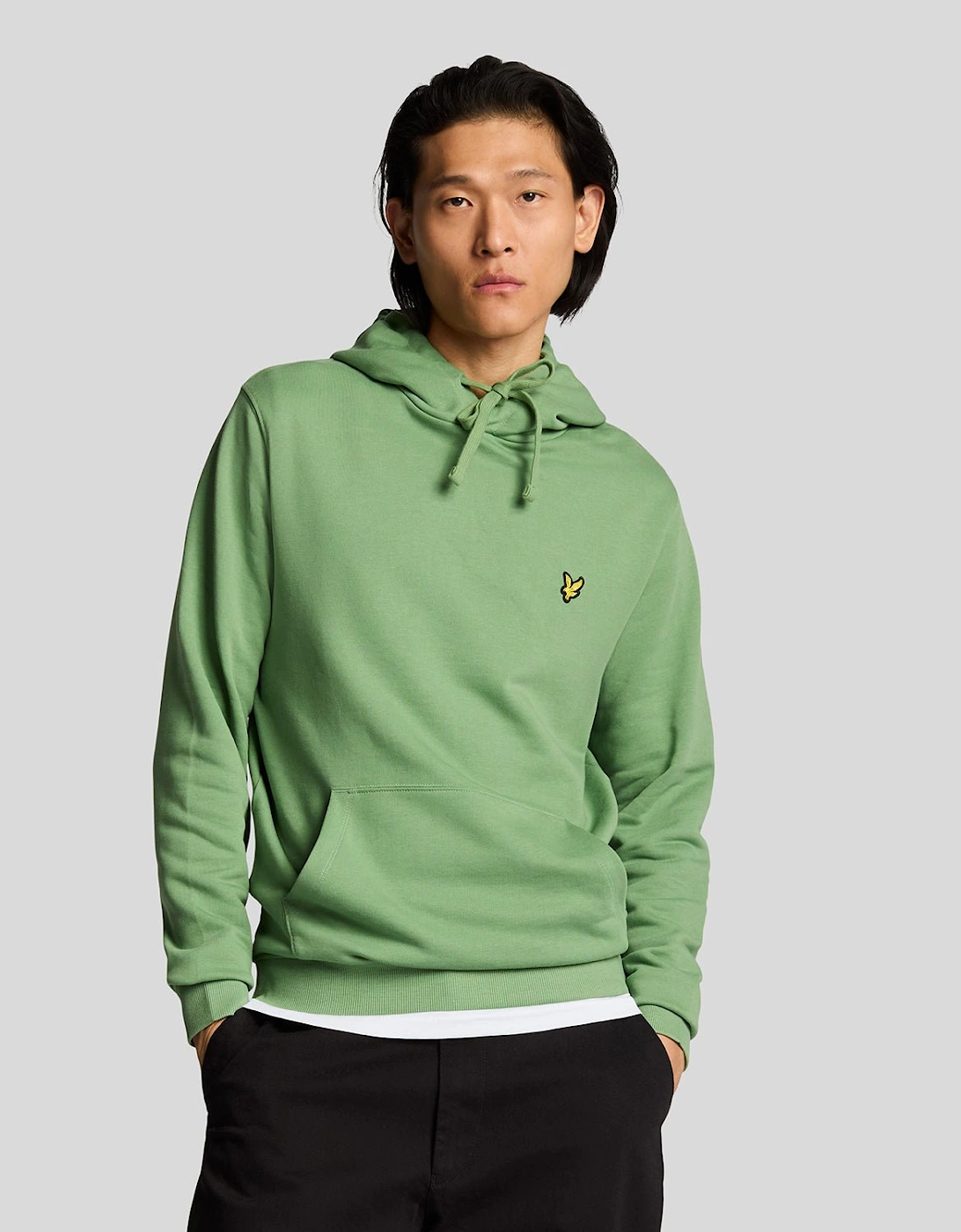 Lyle And Scott Men's Green Loopback Cotton Hoodie Xl
