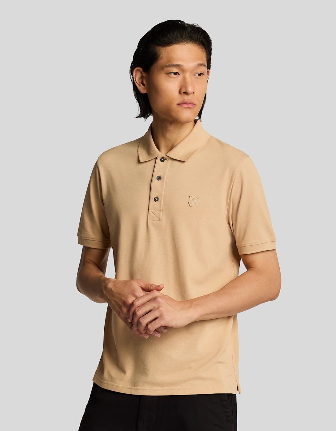 Lyle And Scott Men's Tan Superfine Cotton Polo Shirt Xl