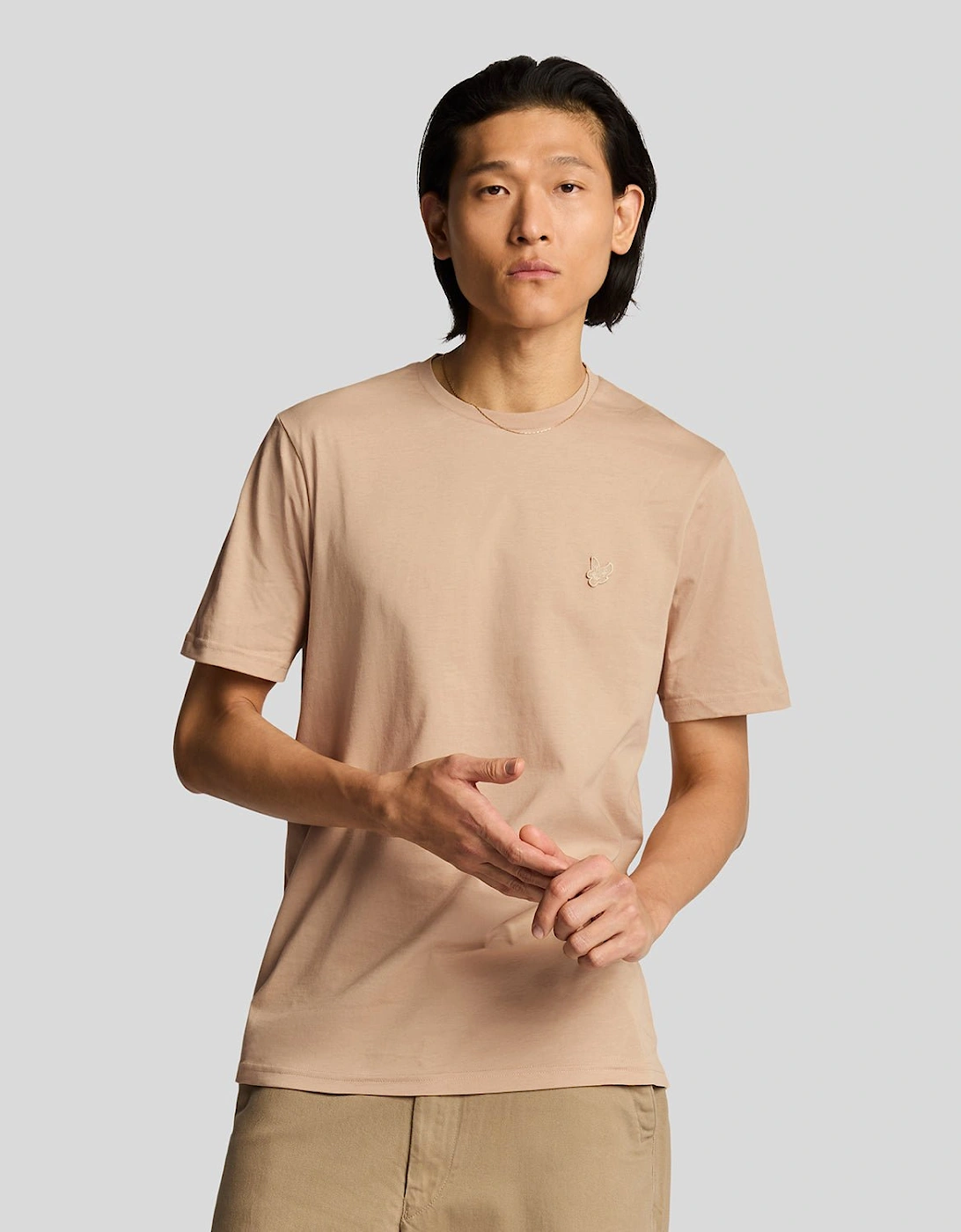 Lyle And Scott Men's Tan Superfine Cotton T-Shirt Xl