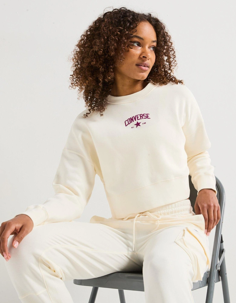 Womens Crew Sweat - White
