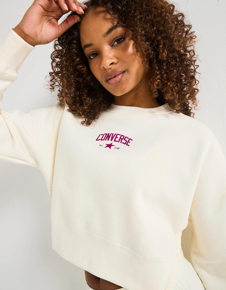 Womens Crew Sweat - White