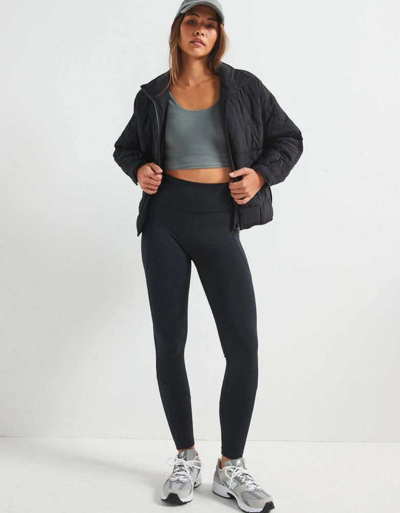 Womens Pippa Packable Puffer Jacket - Black