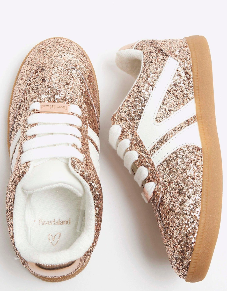 Girls Glitter Trainers - Pink