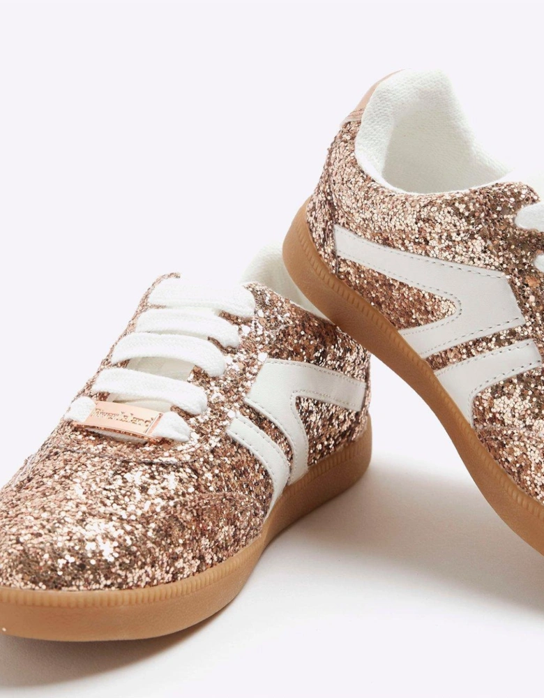 Girls Glitter Trainers - Pink