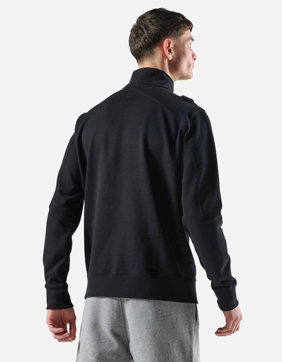 Edge Quarter Zip Sweat - Black