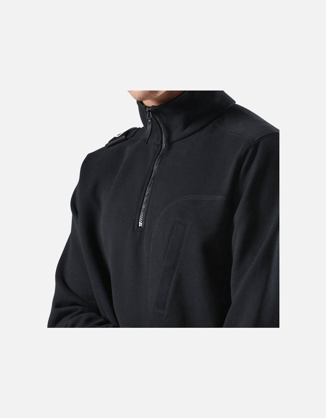 Edge Quarter Zip Sweat - Black