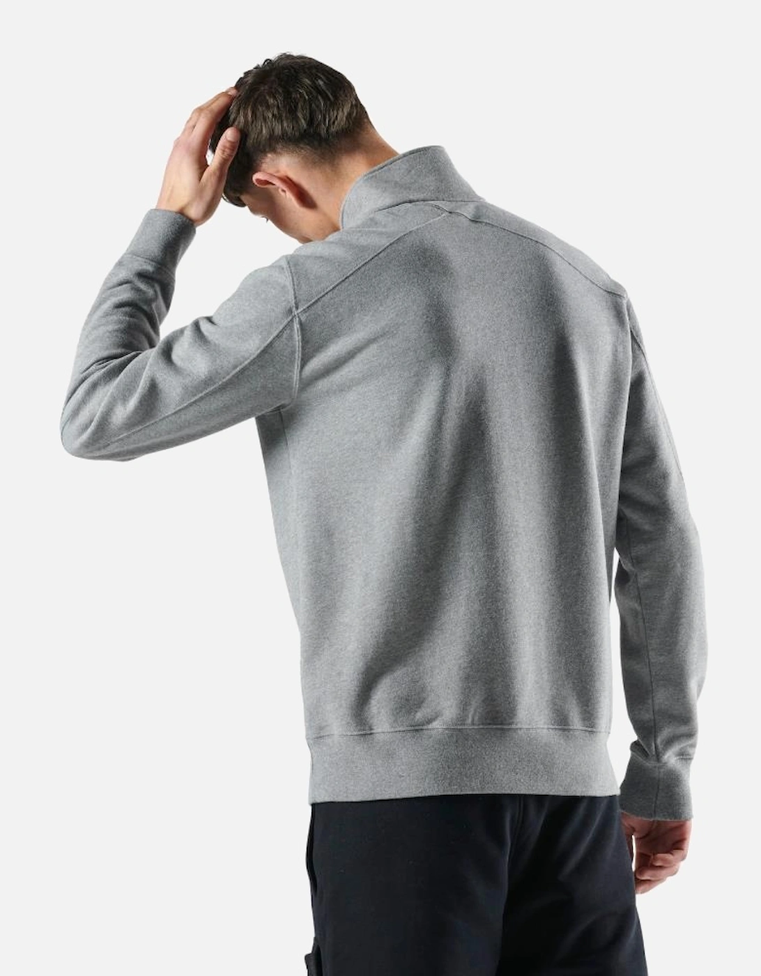 Edge Quarter Zip Sweat - Grey Marl