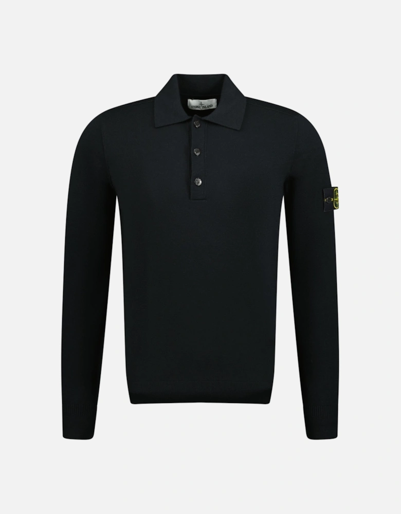 Wool Polo-Shirt Black