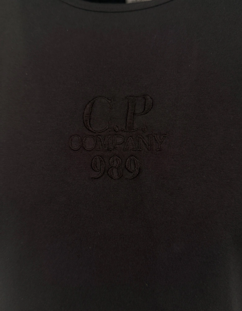 Black 20/1 Jersey Boxy Logo T-Shirt