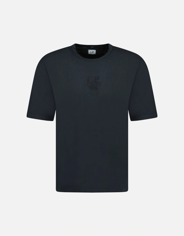 Black 20/1 Jersey Boxy Logo T-Shirt