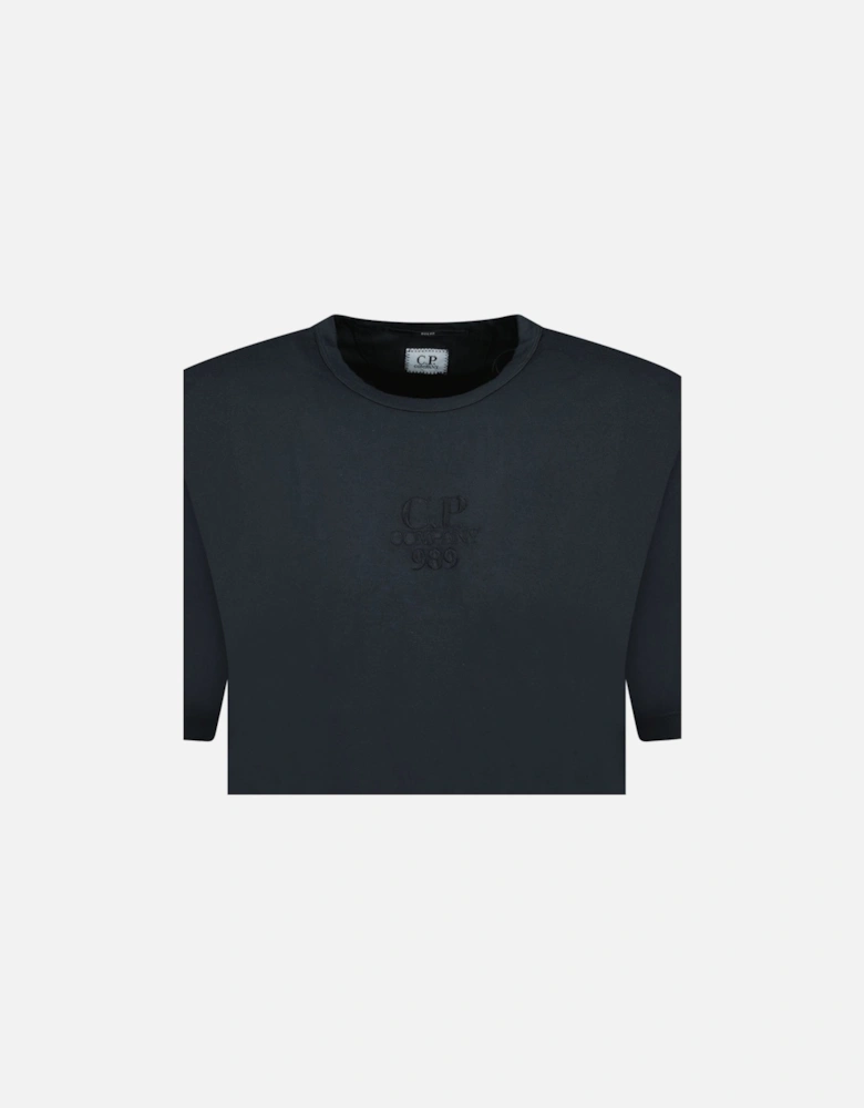 Black 20/1 Jersey Boxy Logo T-Shirt