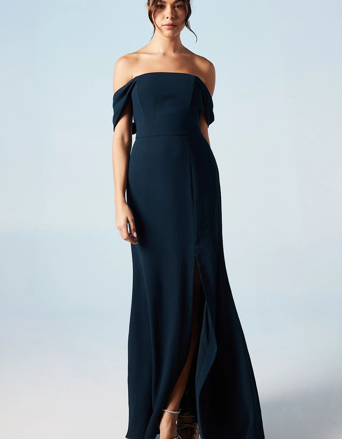 Bardot Crepe Fishtail Bridesmaids Maxi Dress, 6 of 5