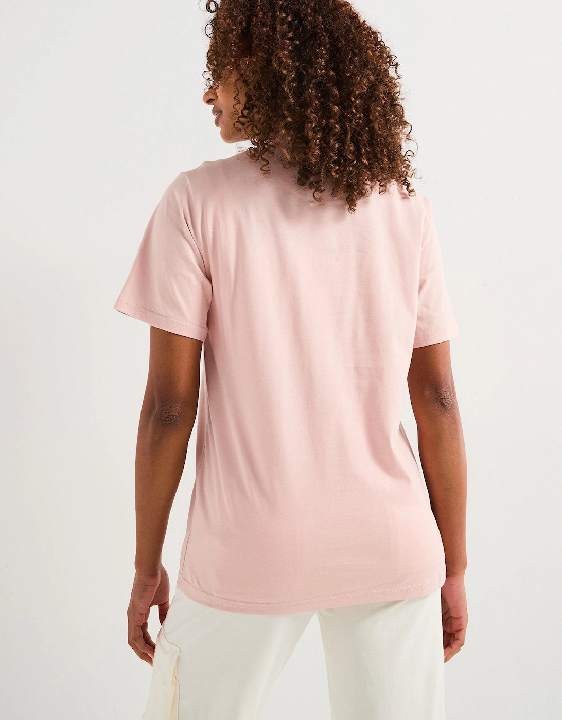 Center Front Large Logo Star Chevron Short Sleeve T-Shirt - Pink
