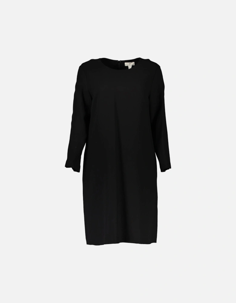 Long Sleeve Black Dress with Iconic Logo by Women Dresses