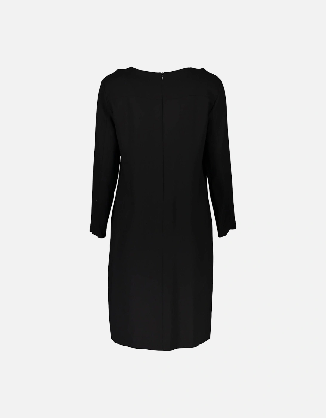 Long Sleeve Black Dress with Iconic Logo by Women Dresses