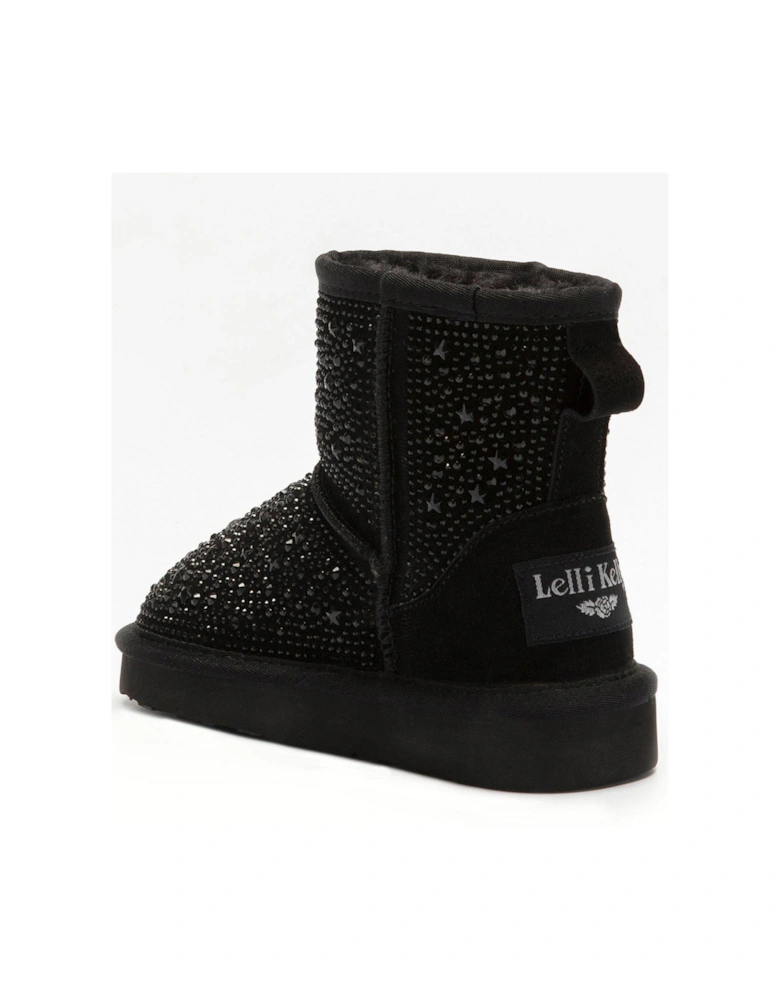 Olivia Embellished Ankle Boot - Black