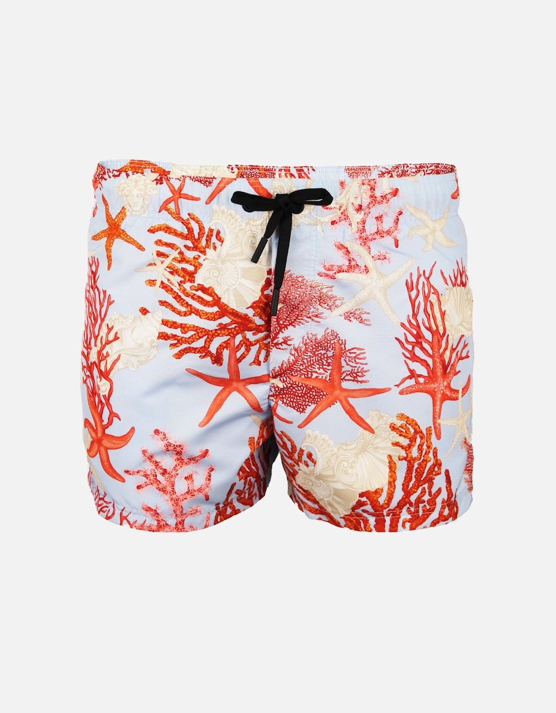 Coral Print Swim Shorts, Blue, 4 of 3