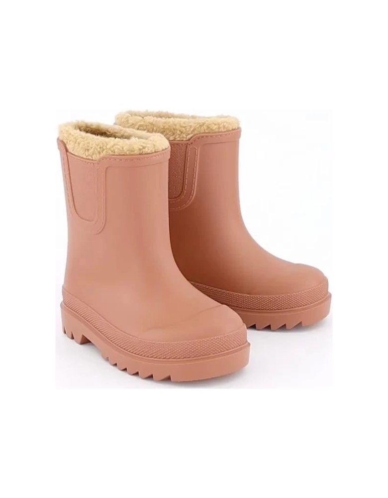 Tokio Fur Lined Wellington Boot - Tan