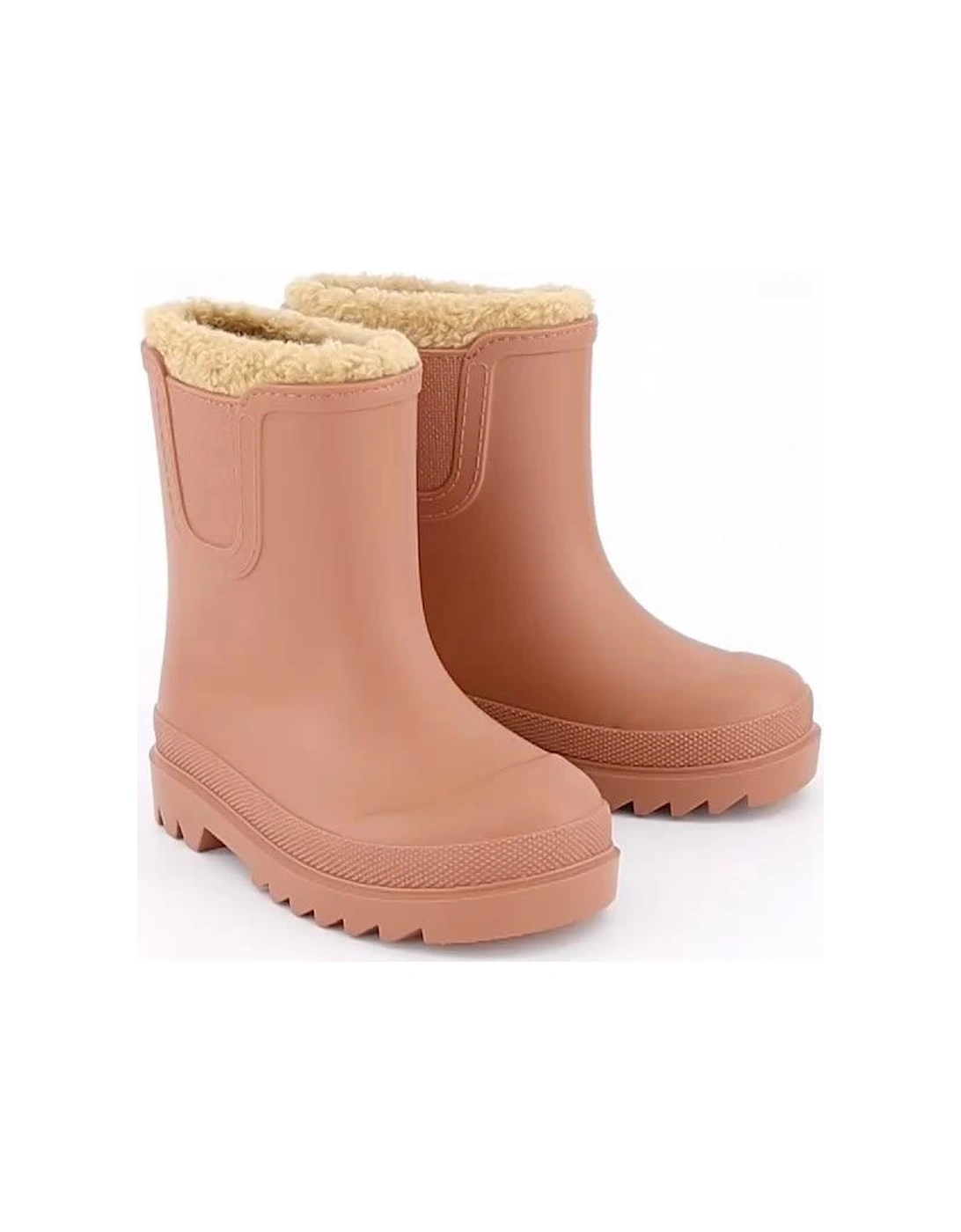 Tokio Fur Lined Wellington Boot - Tan