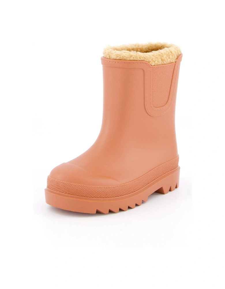 Tokio Fur Lined Wellington Boot - Tan