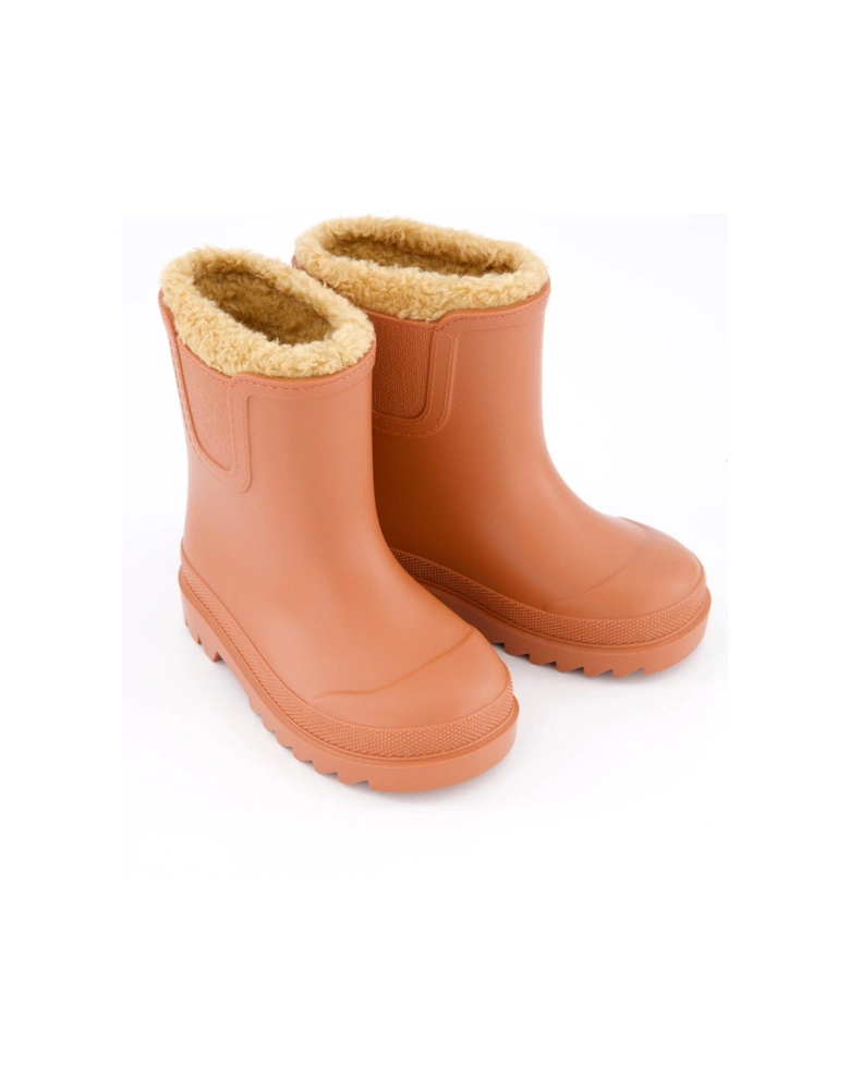 Tokio Fur Lined Wellington Boot - Tan