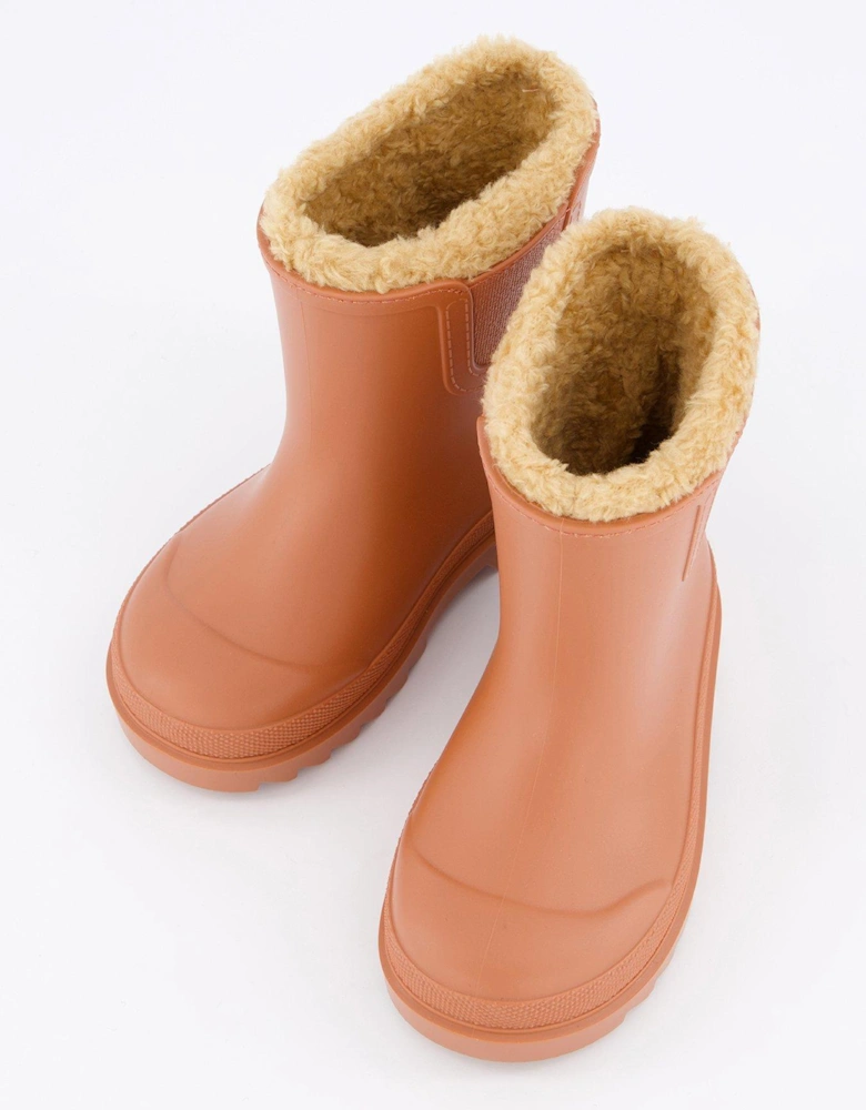 Tokio Fur Lined Wellington Boot - Tan