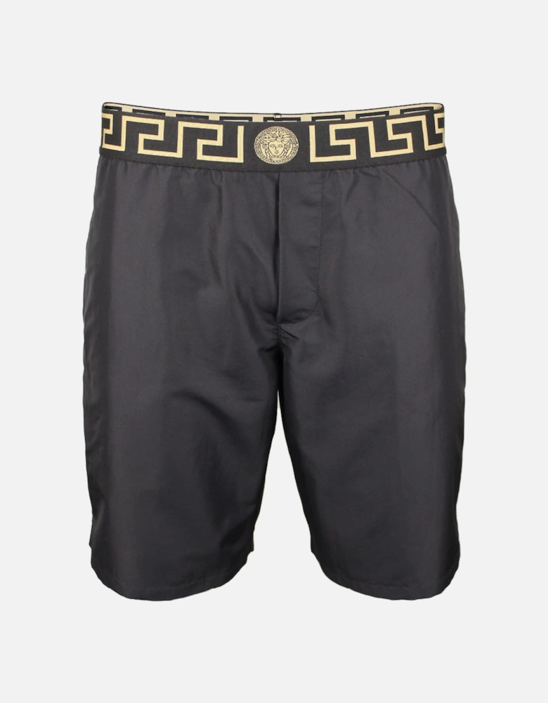 Greca Border Boardshorts, Black