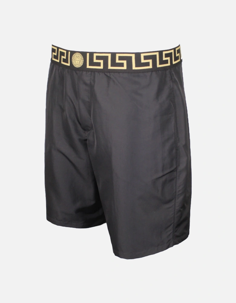 Greca Border Boardshorts, Black