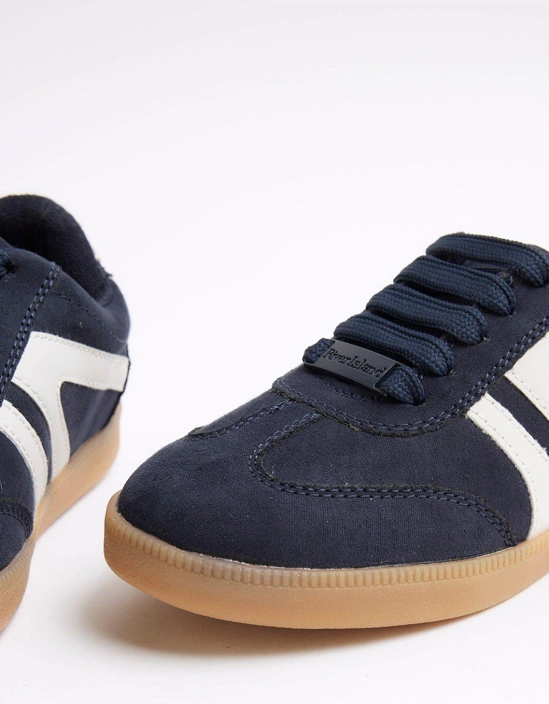 Boys Lace Up Trainers - Navy