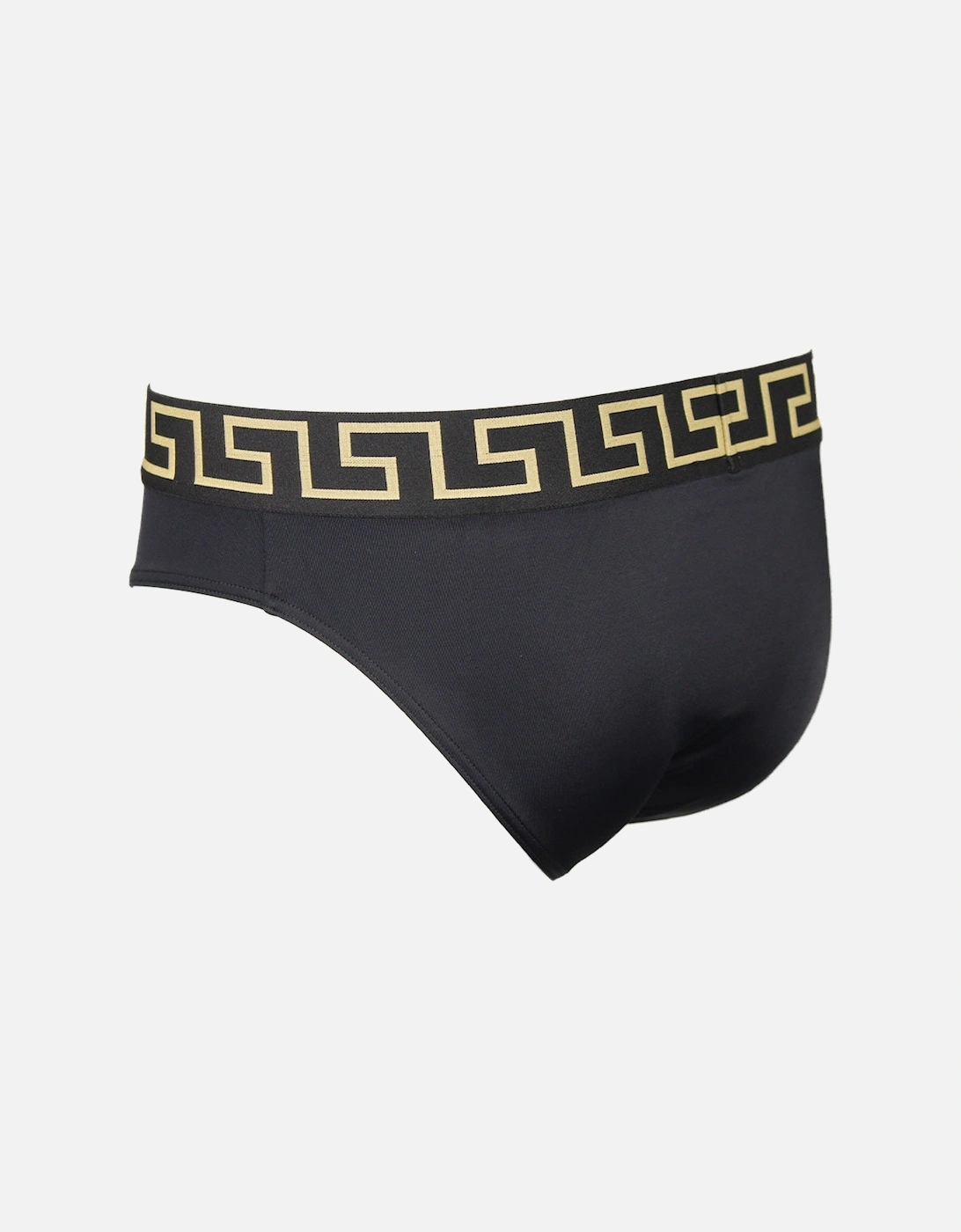 Greca Border Swim Briefs, Black
