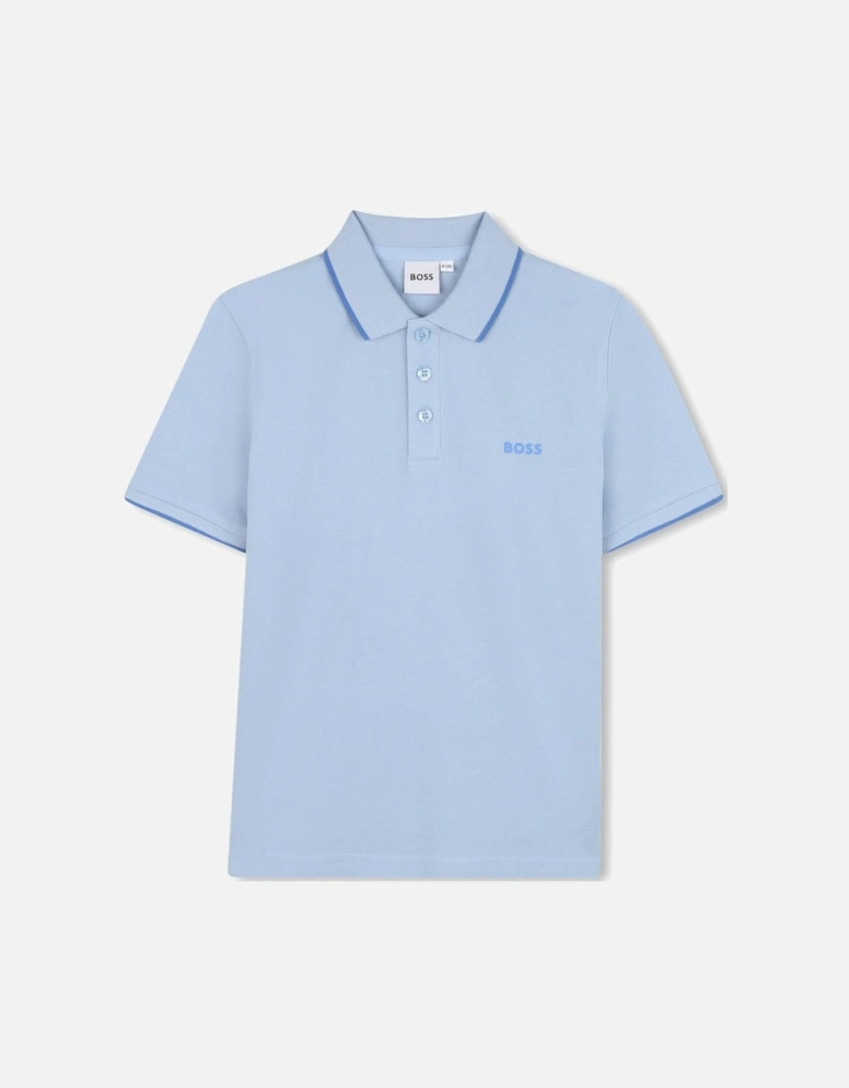 BOSS BABY/TODDLER BLUE POLO SHIRT J52094