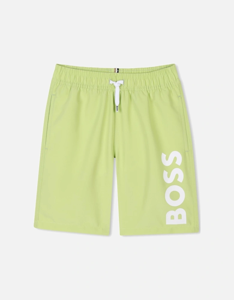 BOSS LIME GREEN SWIM SHORTS J51973