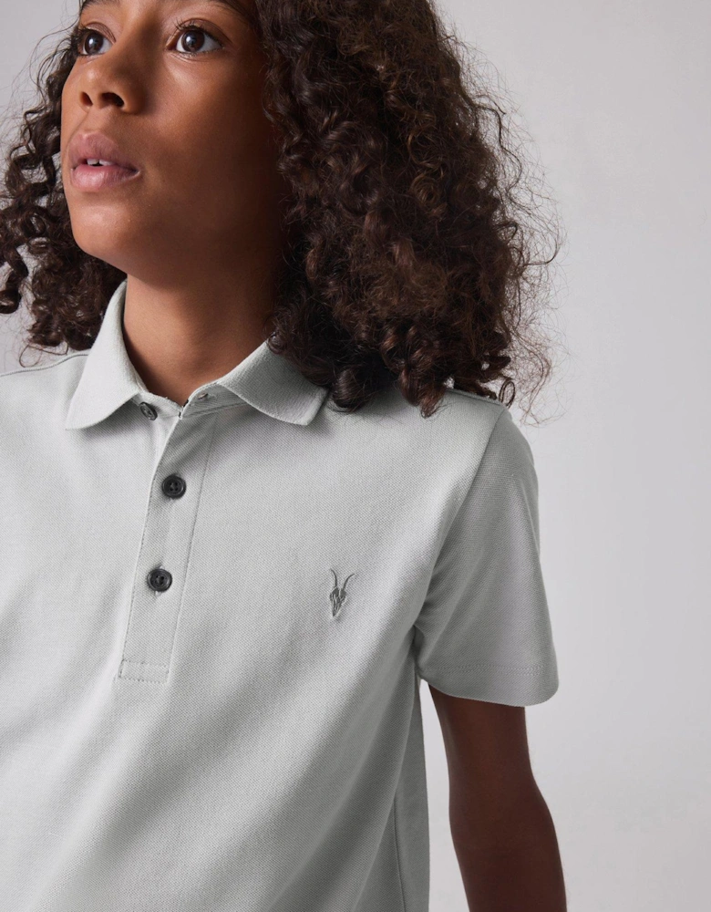 All Saints Kids Short Sleeve Polo Shirt - Grey