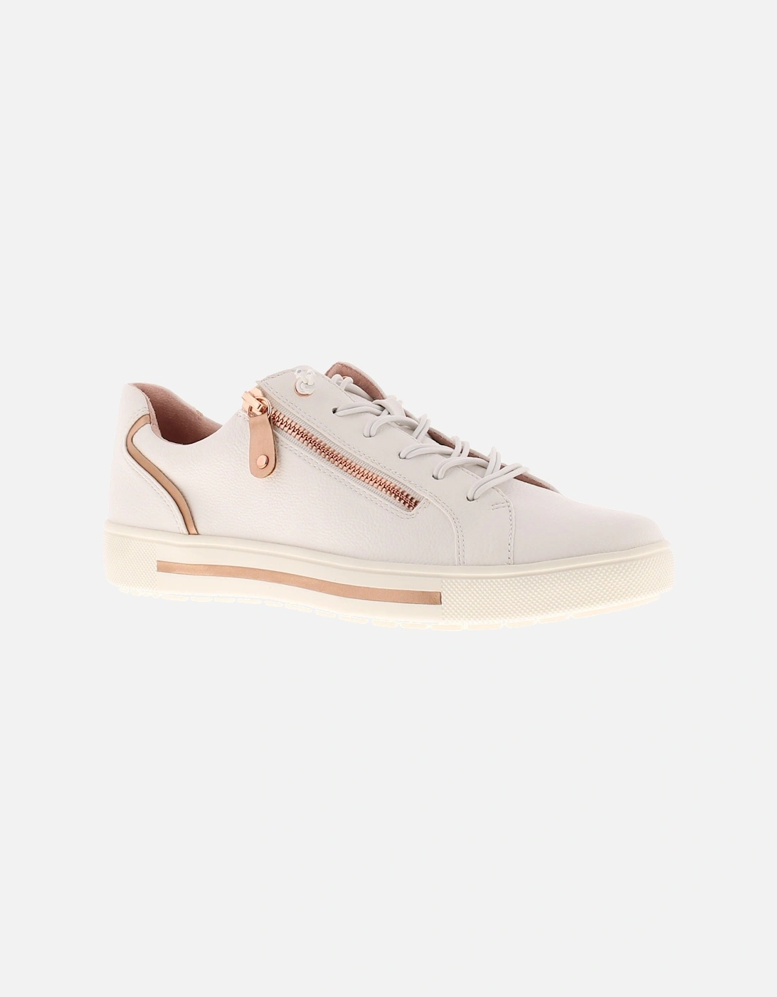 Womens Pumps Trainers Polly Lace Up white rose gold UK Size, 6 of 5