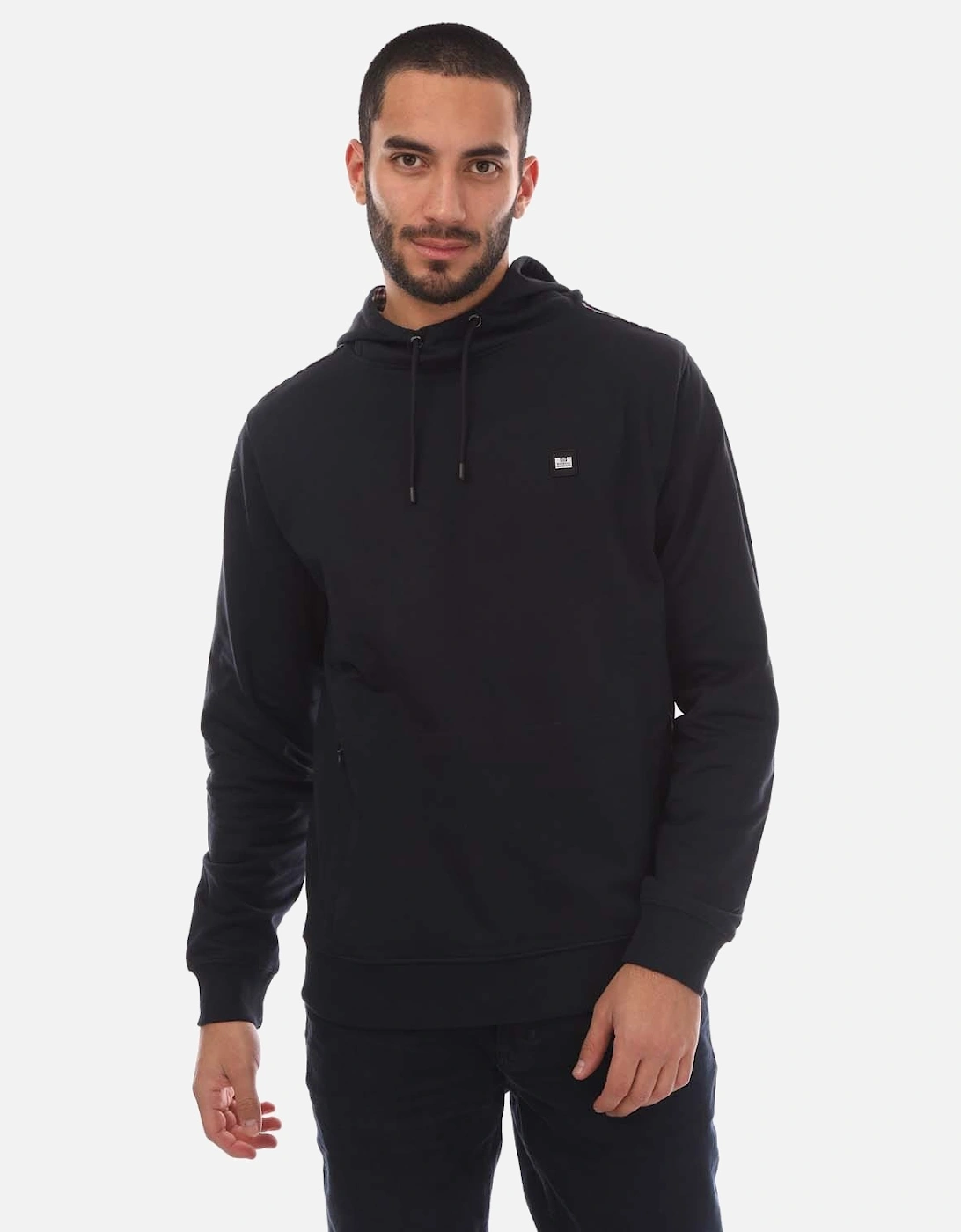 Mens Justify Check Trim Hoody, 5 of 4