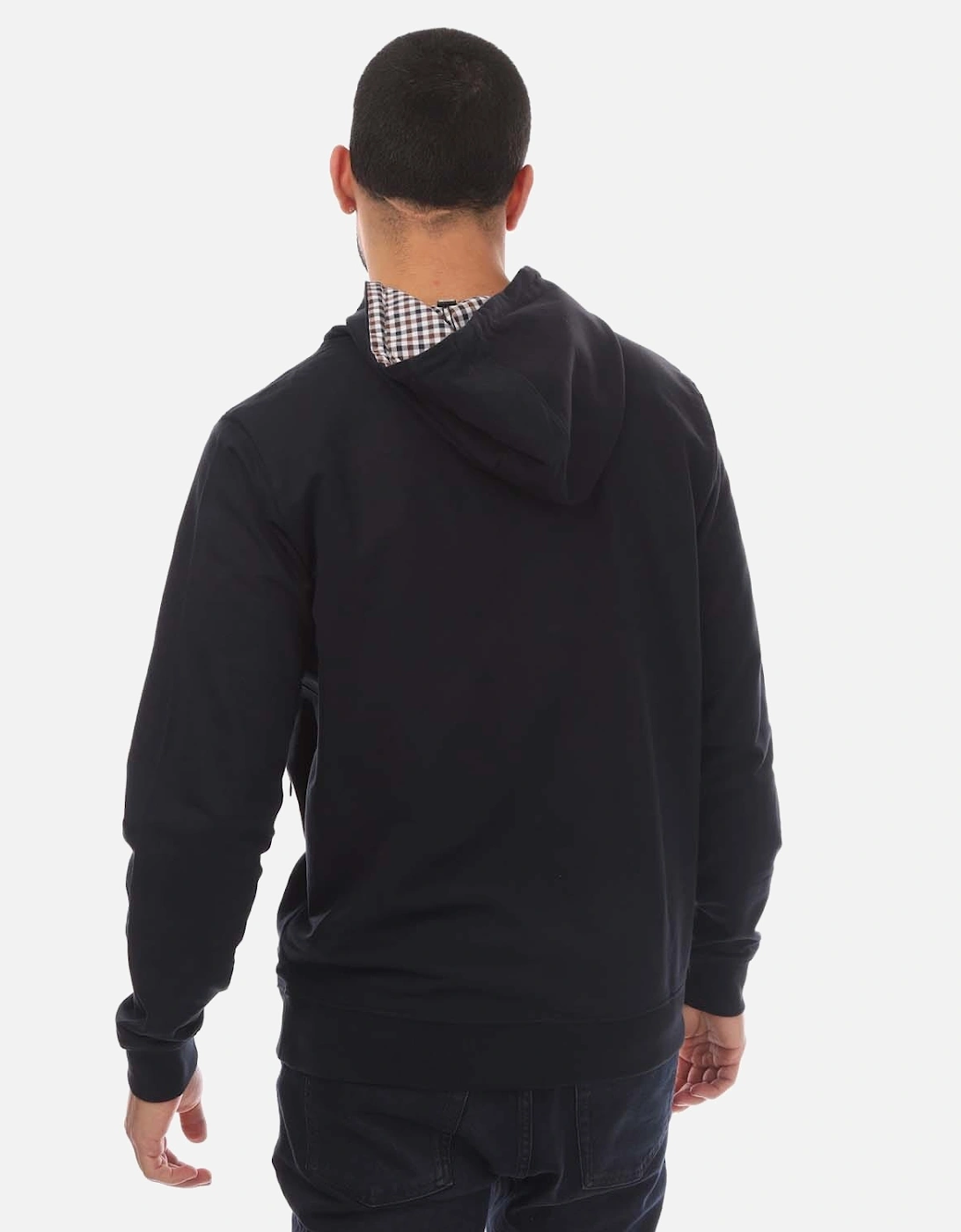 Mens Justify Check Trim Hoody