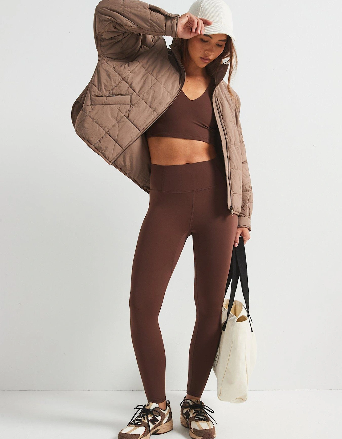 Womens Training Never Better Crop Cami Tank - Brown