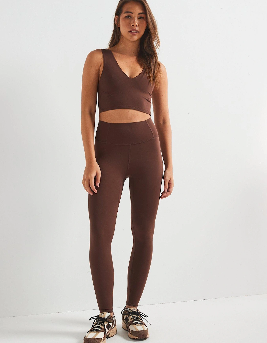 Womens Training Never Better Crop Cami Tank - Brown