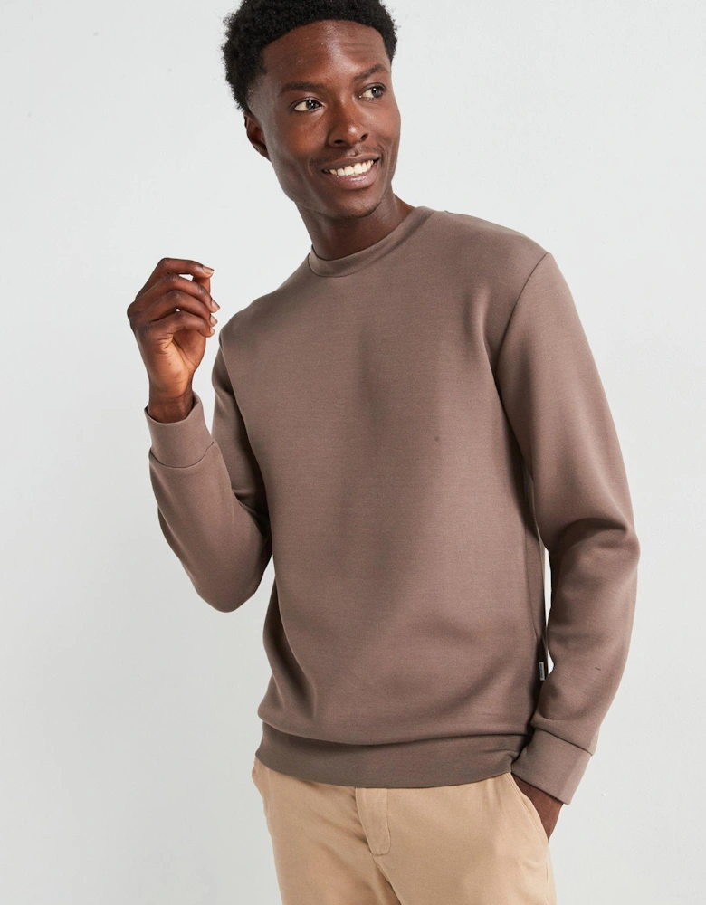 Manuel Soft Crew Neck Sweatshirt - Brown