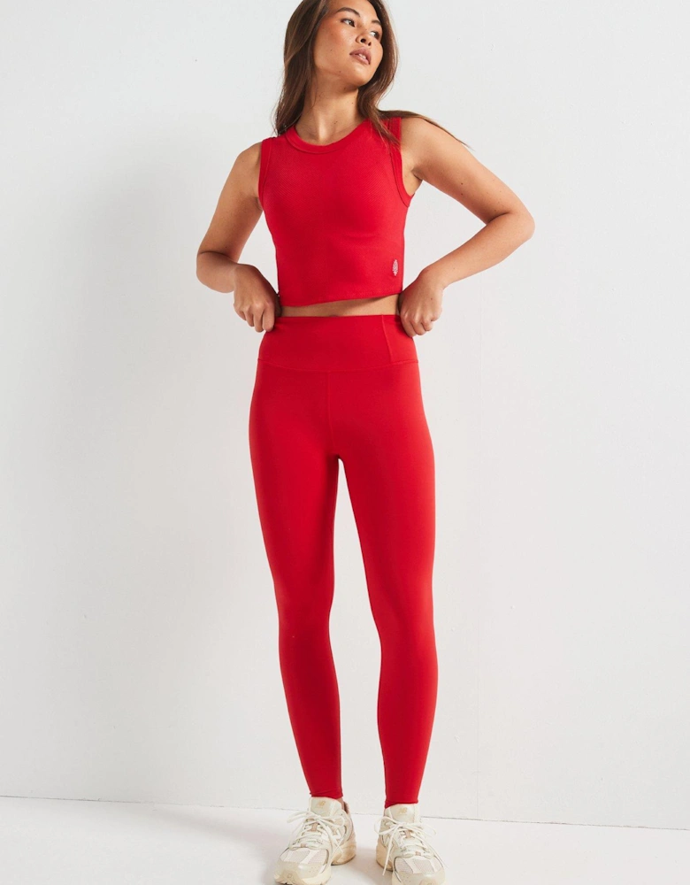Womens Training Throw Muscle Tank - Red