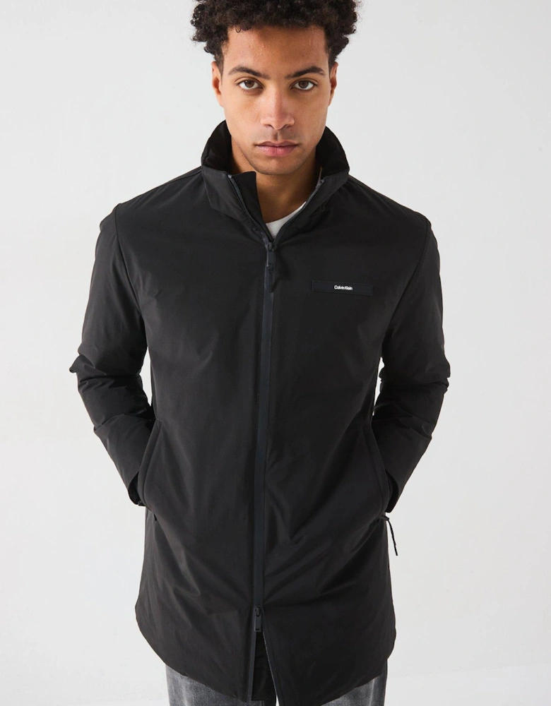 Technical Midi Length Jacket - Black