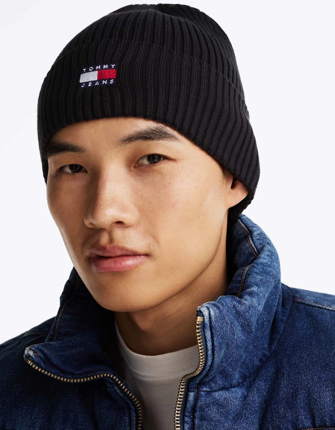 Heritage Badge Rib-Knit Beanie